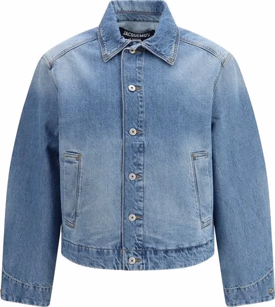 Blue Polyamide Denim Jacket