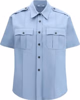Blue Cotton Shortsleeve Shirt 1