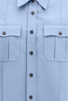 Blue Cotton Shortsleeve Shirt 3