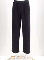 Black Cotton Casual Pants 1