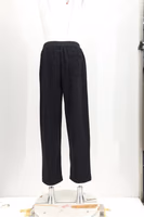Black Cotton Casual Pants 2