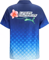 Blue Silk Pattern Shirt 2