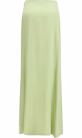 Bicolor Silk Long Skirt 2