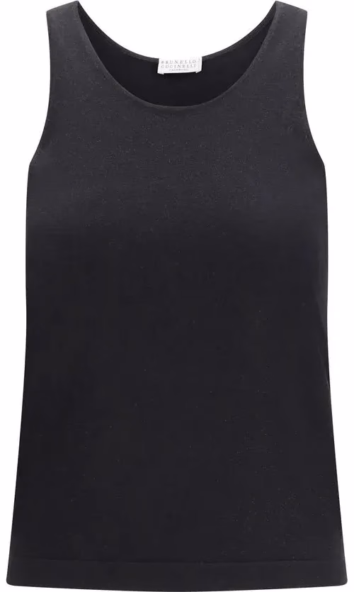 Black Cashmere Tank Tops
