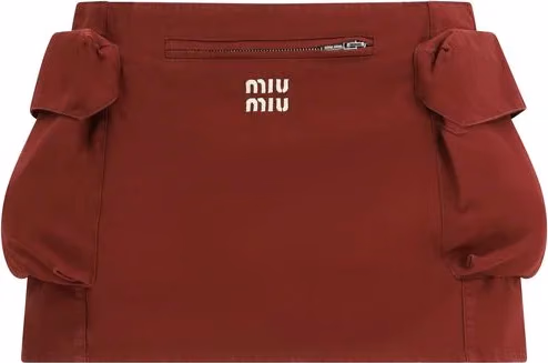 Bordeaux Cotton Mini Skirt