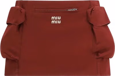 Bordeaux Cotton Mini Skirt
