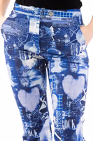 Multicolor Cotton Casual Pants 2