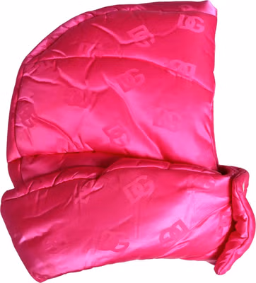 Men Pink Logo Print Whole Head Wrap Capello Hat