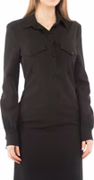 Black Polyester Casual Dress 2