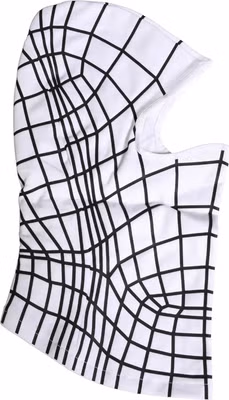 Men White Stripes Nylon Ski Mask Balaclava Hat