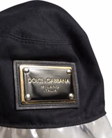 Black Cotton Plastic Fisherman Bucket Capello Hat 2