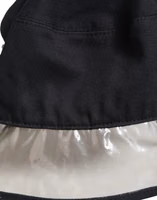 Black Cotton Plastic Fisherman Bucket Capello Hat 4