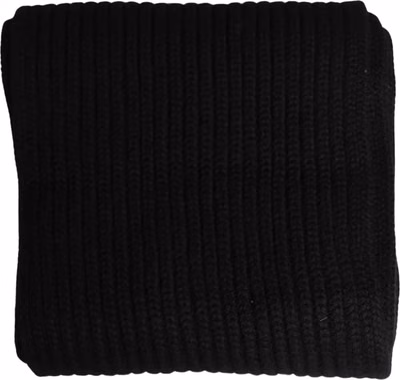Black Cashmere Knitted Men Neck Warmer One Size Scarf