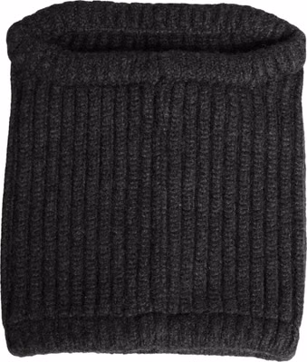 Black Cashmere Knitted Men Winter Neck Warmer Hat
