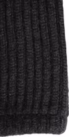 Black Cashmere Knitted Men Winter Neck Warmer Hat 3