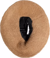 Beige Virgin Wool Fur Women Knitted Capello Hat 1