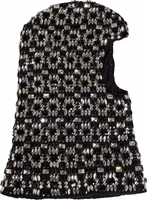 Black Wool Crystal Embellished Balaclava Hat 1