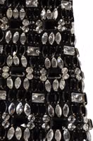 Black Wool Crystal Embellished Balaclava Hat 2