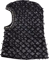 Black Wool Crystal Embellished Balaclava Hat 1