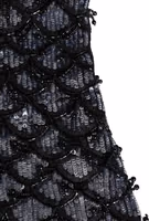 Black Wool Crystal Embellished Balaclava Hat 4