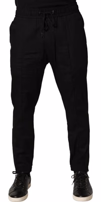 Black Cotton Skinny Men Jogger Trouser Pants