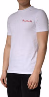 White Logo Embroidery Cotton Men Crew Neck T-shirt 2