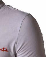 White Logo Embroidery Cotton Men Crew Neck T-shirt 5
