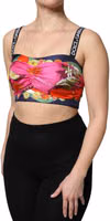 Multicolor Silk Cropped Bustier Corset Top 2