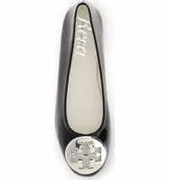 Black Calf Leather Bos Taurus Ballet Flats 4
