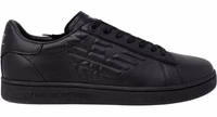 Black Polyester Low Top Sneakers 1