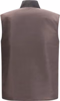 Brown Polyamide Sleeveless Jacket 4