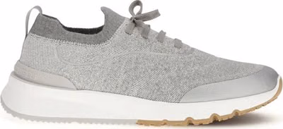 Gray Cotton Athletic Sneakers