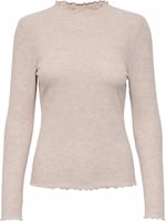 Beige Polyester Turtleneck 1
