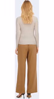 Beige Polyester Turtleneck 3