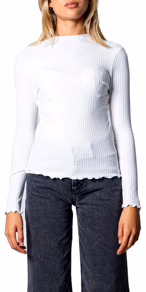 White Polyester Turtleneck