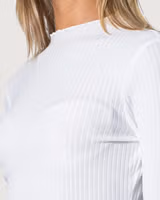 White Polyester Turtleneck 5