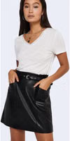 Black Polyester Mini Skirt 3