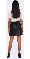 Black Polyester Mini Skirt 4