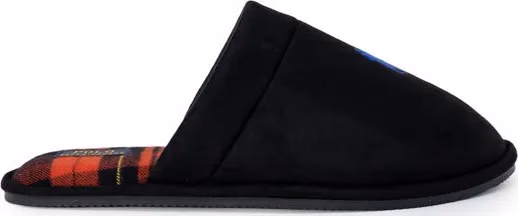 Black Polyester Slippers