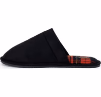 Black Polyester Slippers 2