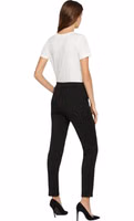 Black Polyester Casual Pants 3
