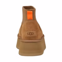 بوت كاحل من جلد الشمواه البيج 4