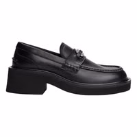 Black Leather High Heel Pumps 1