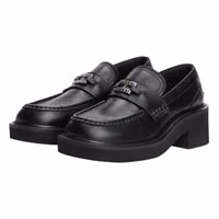 Black Leather High Heel Pumps 2