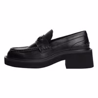 Black Leather High Heel Pumps 3