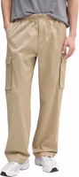 Beige Cotton Cargo Pants 1
