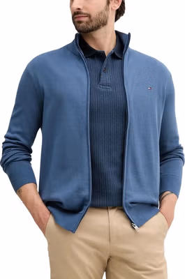 Blue Cotton Cardigan