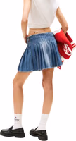 Blue Recycled Cotton Mini Skirt 2