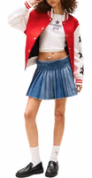 Blue Recycled Cotton Mini Skirt 3