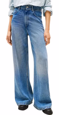 Blue Lyocell Bootcut Jeans